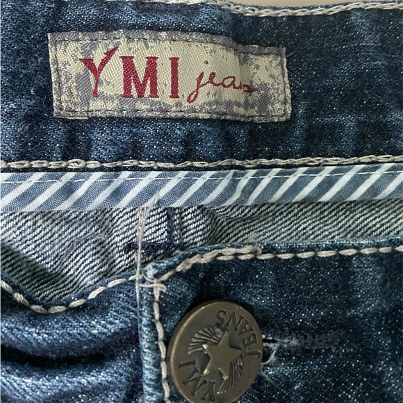 YMI Women's Distressed Jean Shorts - Dark Blue - Picture 5 of 11